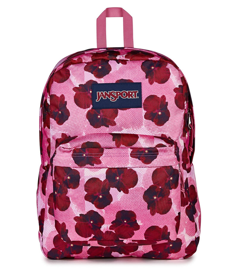 JanSport SuperBreak One Backpack - Durable, Lightweight Bag with 1 Main Compartment, Front Utility Pocket with Built - in Organizer, Premium Backpack, Pop Art Pansies