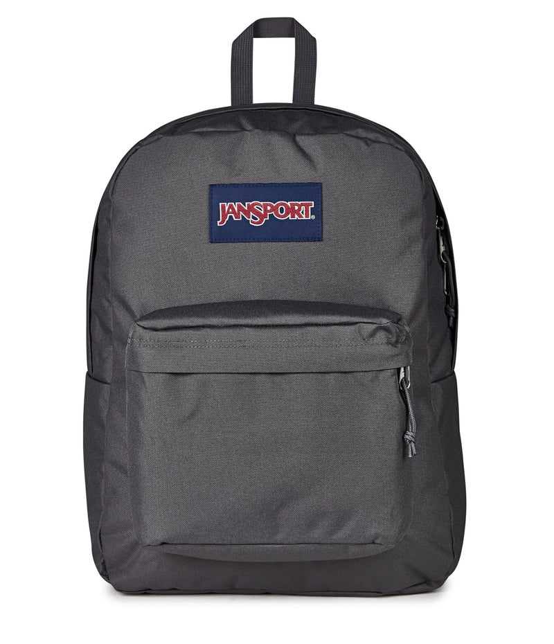 JanSport SuperBreak One Backpack - Durable, Lightweight Bag with 1 Main Compartment, Front Utility Pocket with Built - in Organizer, Premium Backpack, Smokey Grit