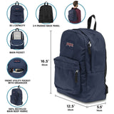 JanSport SuperBreak One Backpacks - Durable, Lightweight Bag with 1 Main Compartment, Front Utility Pocket with Built - in Organizer - Premium Backpack, Night Sky