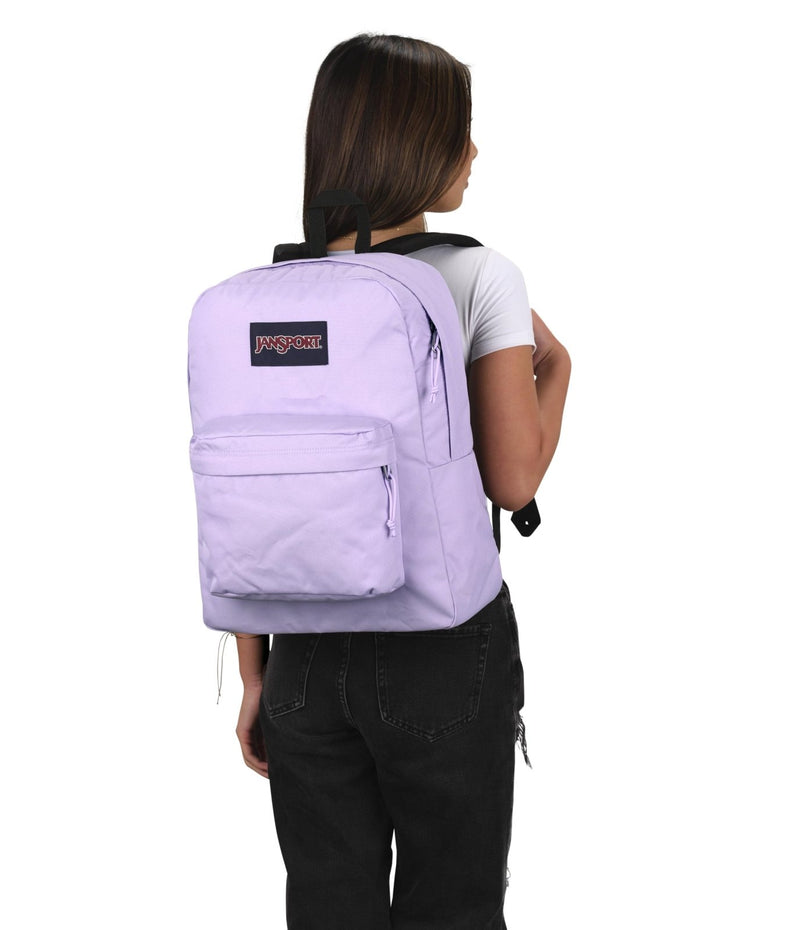 JanSport SuperBreak One Backpacks - Durable, Lightweight Bookbag with 1 Main Compartment, Front Utility Pocket with Built - in Organizer - Premium Backpack, Pastel Lilac