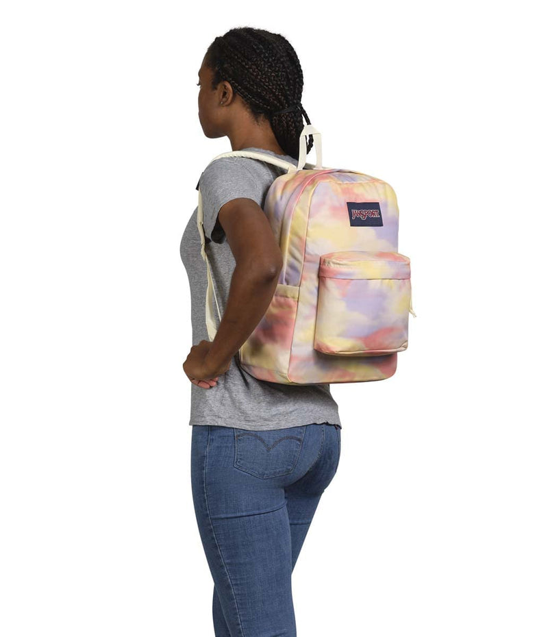 JanSport SuperBreak Plus Backpack with Padded 15 - inch Laptop Sleeve and Integrated Bottle Pocket - Spacious and Durable Daypack for Work and Travel - Blurred Wash