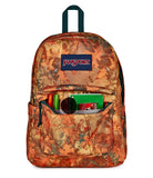 JanSport SuperBreak Plus Backpack with Padded 15 - inch Laptop Sleeve and Integrated Bottle Pocket - Spacious and Durable Daypack for Work and Travel, Bogcore Camo Orange/Rust/Teal