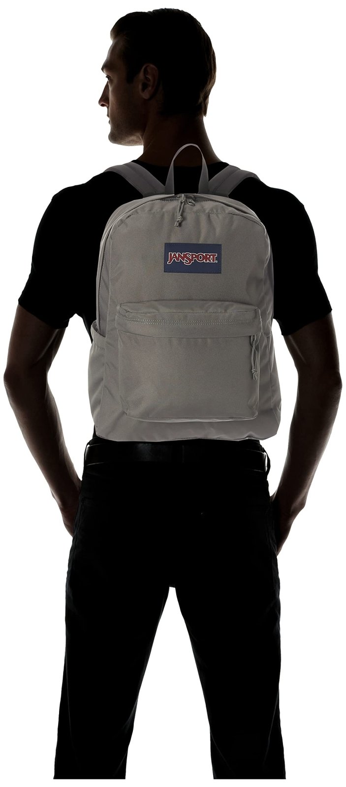 JanSport SuperBreak Plus Backpack with Padded 15 - inch Laptop Sleeve and Integrated Bottle Pocket - Spacious and Durable Daypack for Work and Travel - Graphite Grey