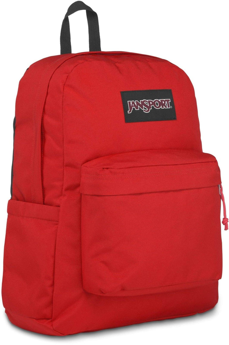 JanSport SuperBreak Plus Backpack with Padded 15 - inch Laptop Sleeve and Integrated Bottle Pocket - Spacious and Durable Daypack for Work and Travel - Red Tape