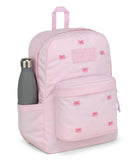 JanSport Superbreak Plus FX Backpack - Work, Travel, or Laptop Bag with Water Bottle Pocket - Embroidered Bows