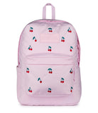 JanSport Superbreak Plus FX Backpack - Work, Travel, or Laptop Bag with Water Bottle Pocket - Pink Ice Cherry Emb