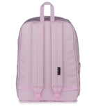 JanSport Superbreak Plus FX Backpack - Work, Travel, or Laptop Bag with Water Bottle Pocket - Pink Ice Cherry Emb