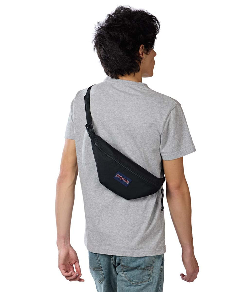 JanSport Swing Waistpack Fanny Pack - Stylish, Durable Waist Bag with Adjustable Belt, Main Zippered Pocket, Travel Essentials, Black