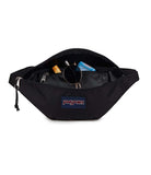 JanSport Swing Waistpack Fanny Pack - Stylish, Durable Waist Bag with Adjustable Belt, Main Zippered Pocket, Travel Essentials, Black