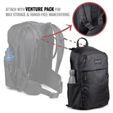 JanSport Venture Pack – Travel Pack With Large Main Compartment with Compression Straps, Dual Water Bottle Pockets, Padded Hip Belt & Luggage Trolley Pass - Through, Black