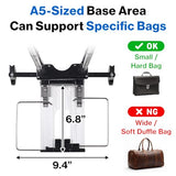 Japard Folding Carrying Cart, Luggage Cart with 2 Wheels One Way, Compact for Travel Trolley School with Bungee Cord for Light Duty 22lbs