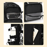 JARKJARD Ita Bag Clear Pin Display Backpack with Insert for Teen Girls Cute Kawaii Aesthetic Backpacks for School Transparent Bookbag Travel(Pink)