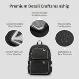 JARKJARD Ita Bag Clear Pin Display Backpack with Insert for Teen Girls Cute Kawaii Aesthetic Backpacks for School Transparent Bookbag Travel(Pink)