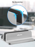 JARLINK 2 - in - 1 Design Vertical Laptop Stand Holder, Aluminum Laptop Stand for Desk with Adjustable Dock, Space - Saving Organizer Compatible with All MacBook, Samsung, HP, Dell, Chrome Book,Silver