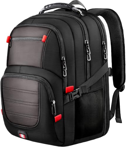 JARWAM Laptop Backpack for Men Women, Large TSA Friendly Travel Backpack Fits 17.3 Inch Laptop, 45L Carry On Airline Approved Computer | Backpacks4Less