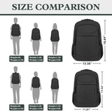 JARWAM Travel Laptop Backpack 17 Inch, Durable Professional Travel Backpack for Men Women with LifetimeWarranty, Airline Approved Big Large Business Work School College Computer Backpack, Black