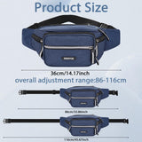 JATEBI Fanny Pack 2 Pack Waterproof Waist Bags Crossbody Sling Pouch for Women Men Travel Running Sports Adjustable Strap Large Capacity Black Blue
