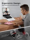 JCZT Adjustable Laptop Stand for Desk, Metal Foldable Laptop Riser, Portable Laptop Holder Mount, Ventilated Cooling Computer Notebook Stand for MacBook Air Pro, All 10 - 16'' Notebooks Laptops, Pink