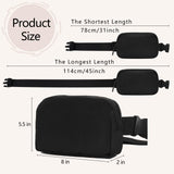 jealkip Fanny Pack Crossbody Bag for Women and Men, Belt Bag for Hiking Bum Bag with Adjustable Strap, Waist pack for Running Workout Sports Travel Black