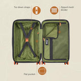 Jeep JH002B Hardside Expandable Luggage with Spinner Wheels, Chilli Pepper, Carry - On 19 Inch
