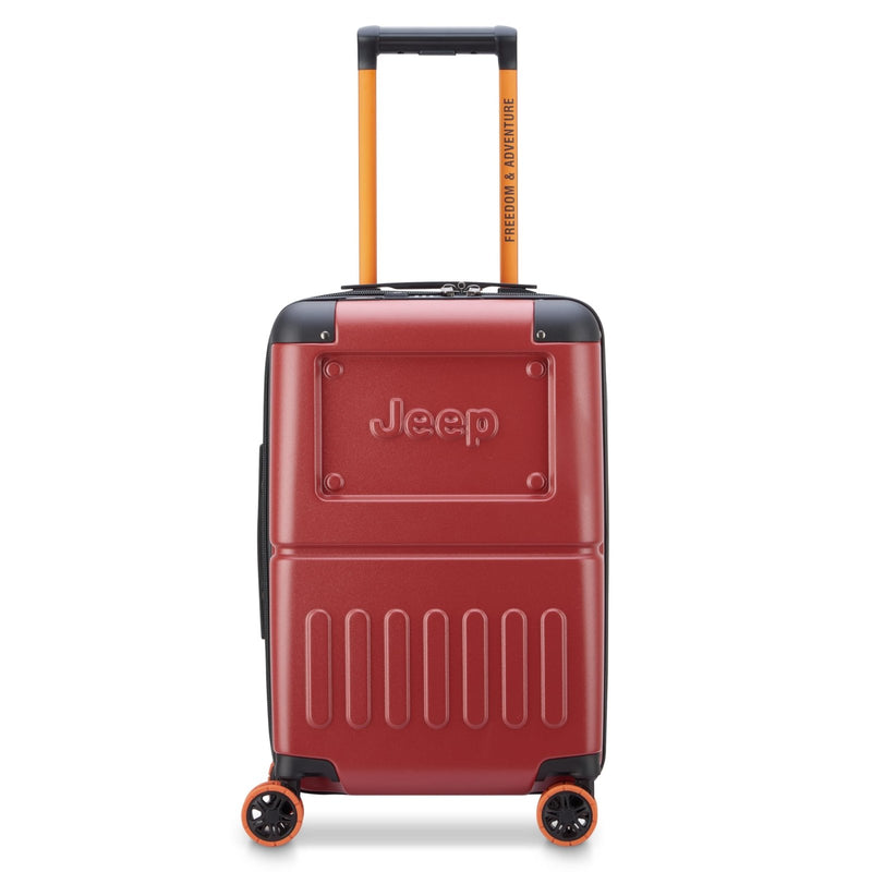 Jeep JH002B Hardside Expandable Luggage with Spinner Wheels, Chilli Pepper, Carry - On 19 Inch