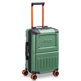 Jeep JH002B Hardside Expandable Luggage with Spinner Wheels, Elm Green, Carry - On 19 Inch