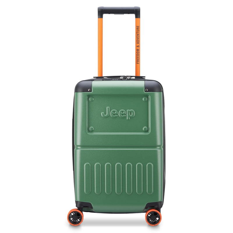 Jeep JH002B Hardside Expandable Luggage with Spinner Wheels, Elm Green, Carry - On 19 Inch