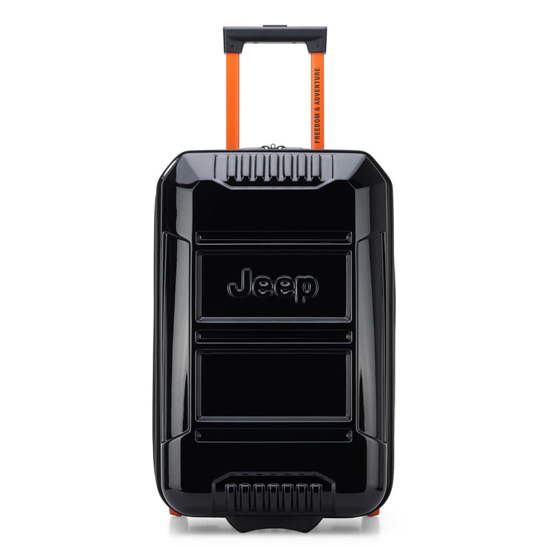Jeep JH003B Hardside Expandable Luggage with Two Wheels, Black, Carry - On 21 Inch