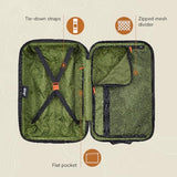 Jeep JH003B Hardside Expandable Luggage with Two Wheels, Elm Green, Carry - On 21 Inch