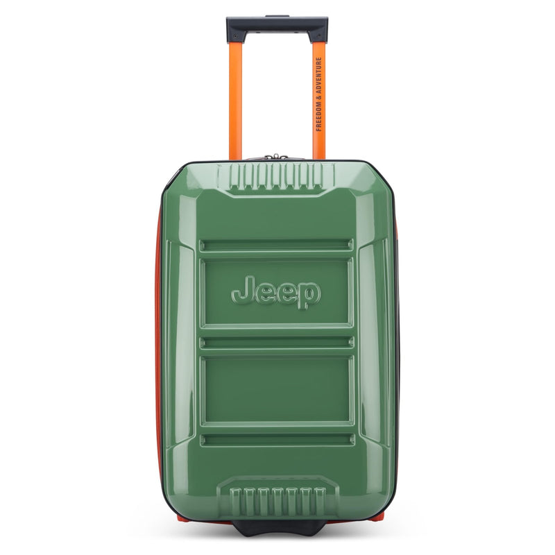 Jeep JH003B Hardside Expandable Luggage with Two Wheels, Elm Green, Carry - On 21 Inch