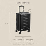 Jeep JH004C Hardside Expandable Luggage with Spinner Wheels, Beige, Carry - On 20 Inch