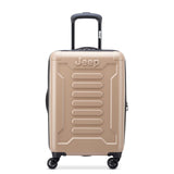 Jeep JH004C Hardside Expandable Luggage with Spinner Wheels, Beige, Carry - On 20 Inch