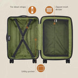 Jeep JH004C Hardside Expandable Luggage with Spinner Wheels, Beige, Carry - On 20 Inch