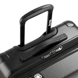 Jeep JH004C Hardside Expandable Luggage with Spinner Wheels, Black, Checked - Medium 24 Inch