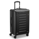 Jeep JH004C Hardside Expandable Luggage with Spinner Wheels, Black, Checked - Medium 24 Inch