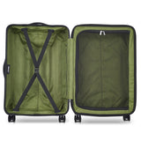 Jeep JH004C Hardside Expandable Luggage with Spinner Wheels, Black, Checked - Medium 24 Inch