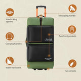 Jeep JS006B Two Wheel Rolling Travel Duffle Bag, Warm Sand, 31 Inch