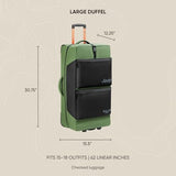 Jeep JS006B Two Wheel Rolling Travel Duffle Bag, Warm Sand, 31 Inch