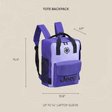Jeep JS014D Tote Laptop Travel Backpack, Purple