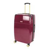 Jenni Chan Entin 3 - Piece Hardside Lightweight Expandable Spinner Luggage Set (Merlot)