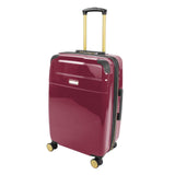 Jenni Chan Entin 3 - Piece Hardside Lightweight Expandable Spinner Luggage Set (Merlot)