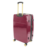 Jenni Chan Entin 3 - Piece Hardside Lightweight Expandable Spinner Luggage Set (Merlot)