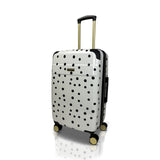 Jenni Chan Polka Dot 3 - Piece Hardside Lightweight Expandable Spinner Luggage Suitcase Set