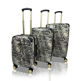Jenni Chan Python 3-Piece Hardside Lightweight Expandable Spinner Luggage Set