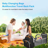 Jeryswet Baby Diaper Bags with Changing Station, Waterproof Large Capacity Diaper Bag Backpack for Moms Dads with USB Charging Port and Stroller Straps, Baby Shower Gifts, Black