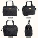 Jessica Simpson Insulated Wide Open Lunch Bag for Women for Work, Travel, Beach Leakproof Lunch Box for Picnics & Camping (Majestic Midnight)