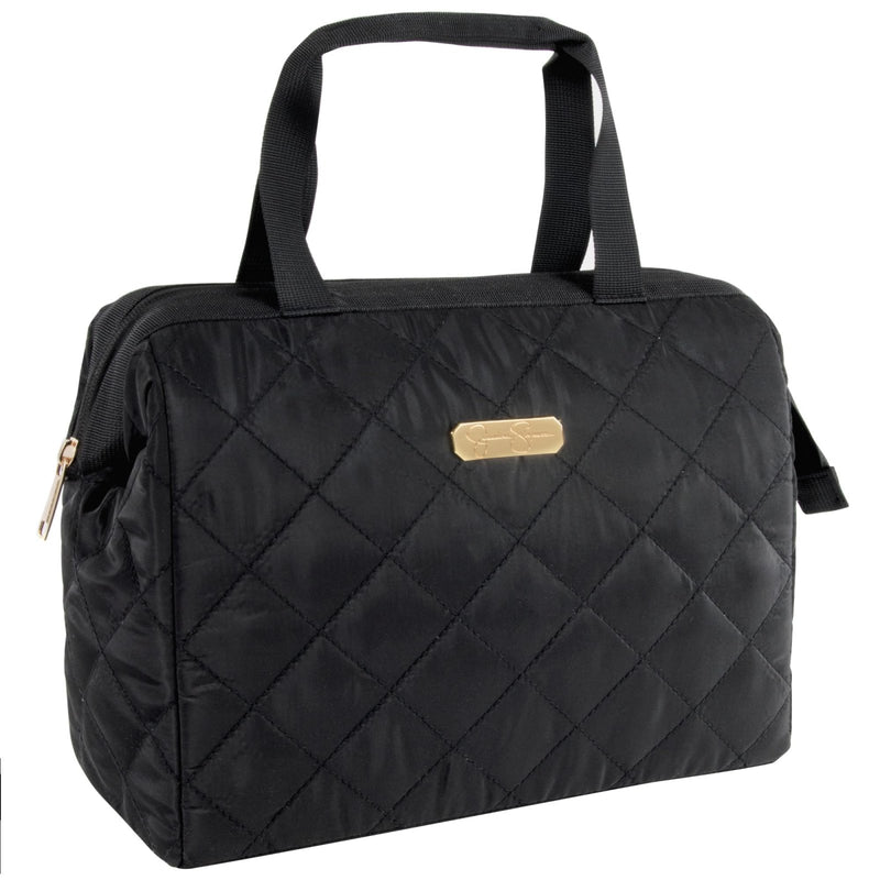 Jessica Simpson Insulated Wide Open Lunch Bag for Women for Work, Travel, Beach Leakproof Lunch Box for Picnics & Camping (Majestic Midnight)