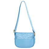 Jessica Simpson Mini Crossbody Purse | Cute Designer Concert or Evening Bag for Women (Blue Cheetah)
