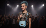 Jessica Simpson Mini Crossbody Purse | Cute Designer Concert or Evening Bag for Women (Blue Cheetah)