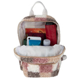 Jessica Simpson Mini Plush Tablet Backpack for Women for Work, College, Commuting, Travel (Poptart Checkerboard)